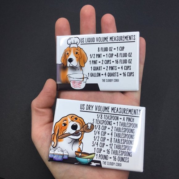 Beagle Dog Kitchen Measurement Chart Magnet Set - Picture 3 of 6